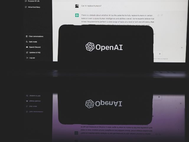 ChatGPT artificial intelligence computer program on PC screen made by OpenAI.