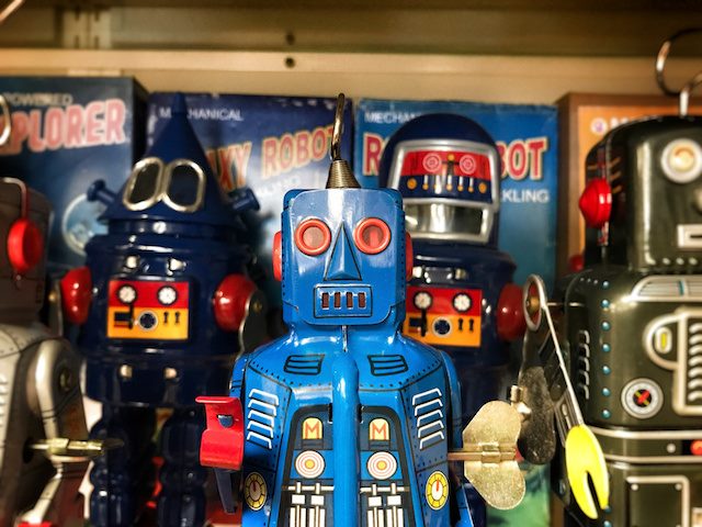 vintage robot toys