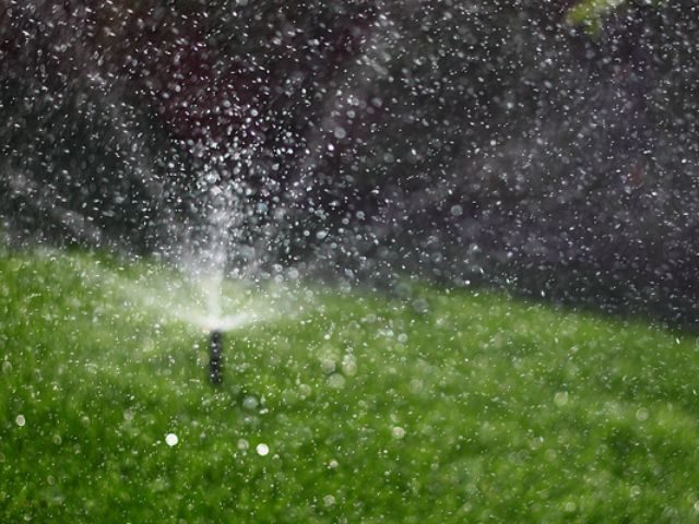 water spilling from a sprinkler