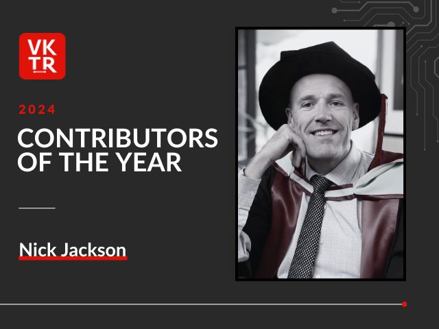 Nick Jackson — one of the 2024 VKTR Contributors of the Year.