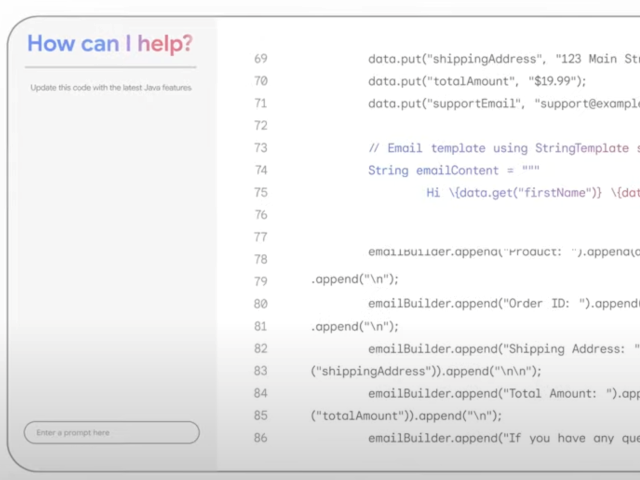 A screenshot of Google Cloud Gemini Code Assist Enterprise.