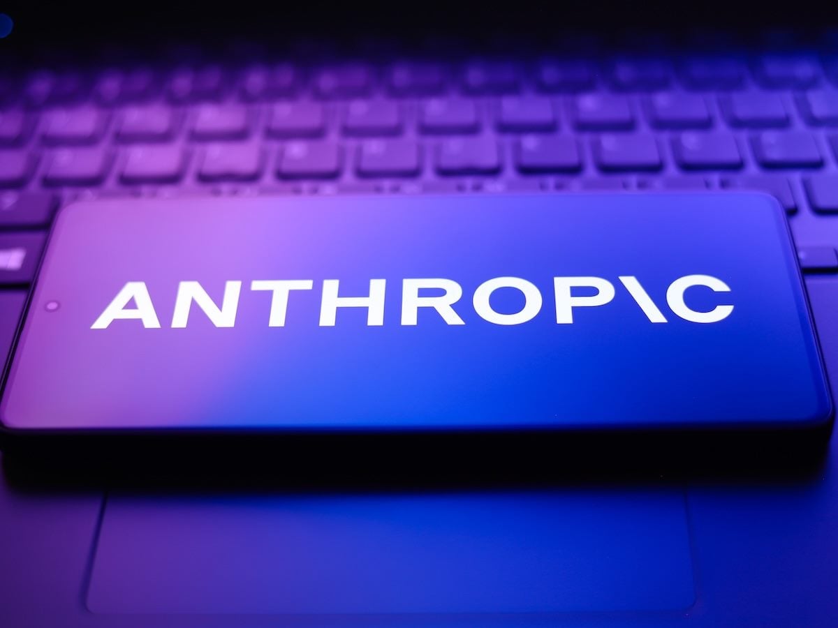 Anthropic logo on a smartphone
