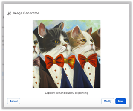 AI generated image of cats in bow ties