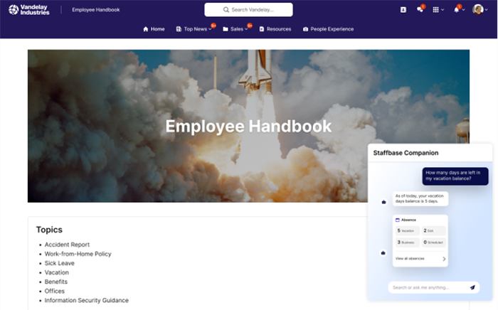 Staffbase Companion Search