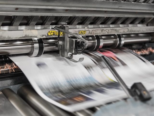 printing press in action