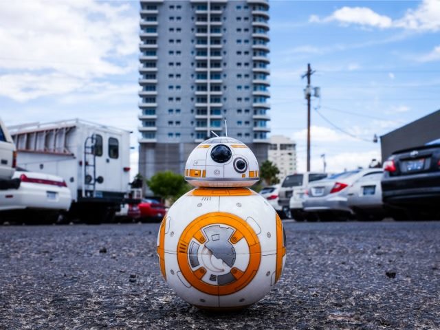 BB-8 on a street