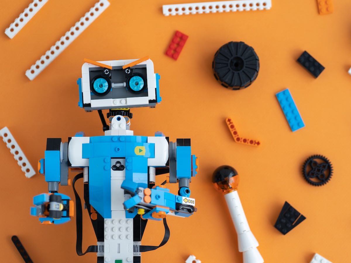 A robot made of legos