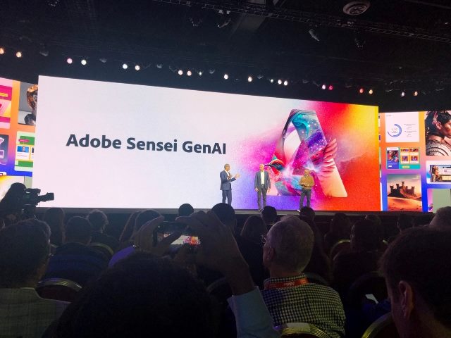 The main stage at Adobe Summit 2023 during opening keynote
