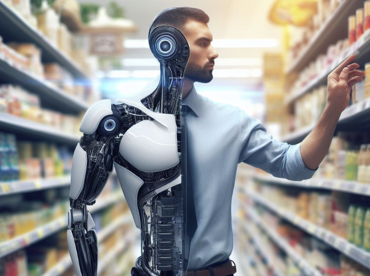 robot human customer