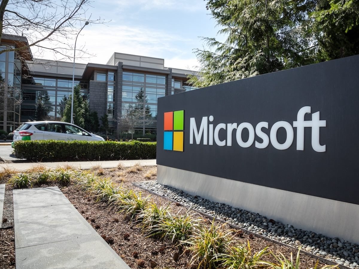 Microsoft Sign outside of its headquarters in Redmond, Washington