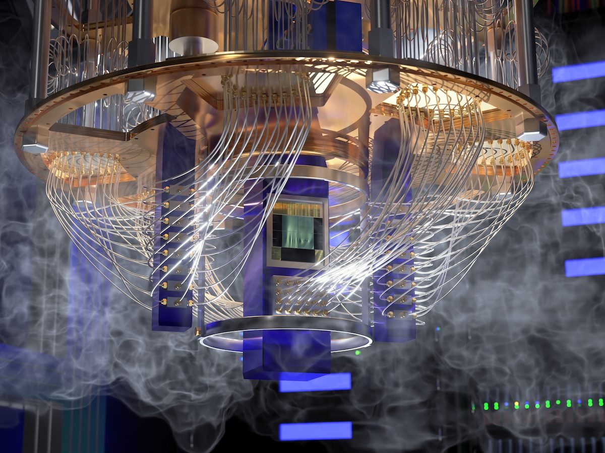 3D rendering of a quantum computer
