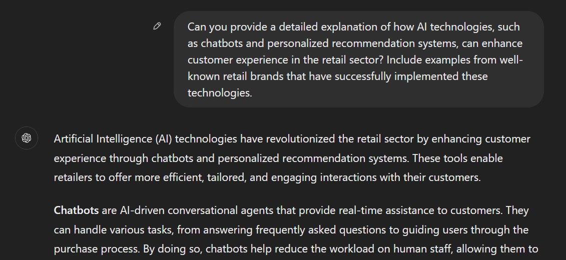 chatgpt 4o ai response