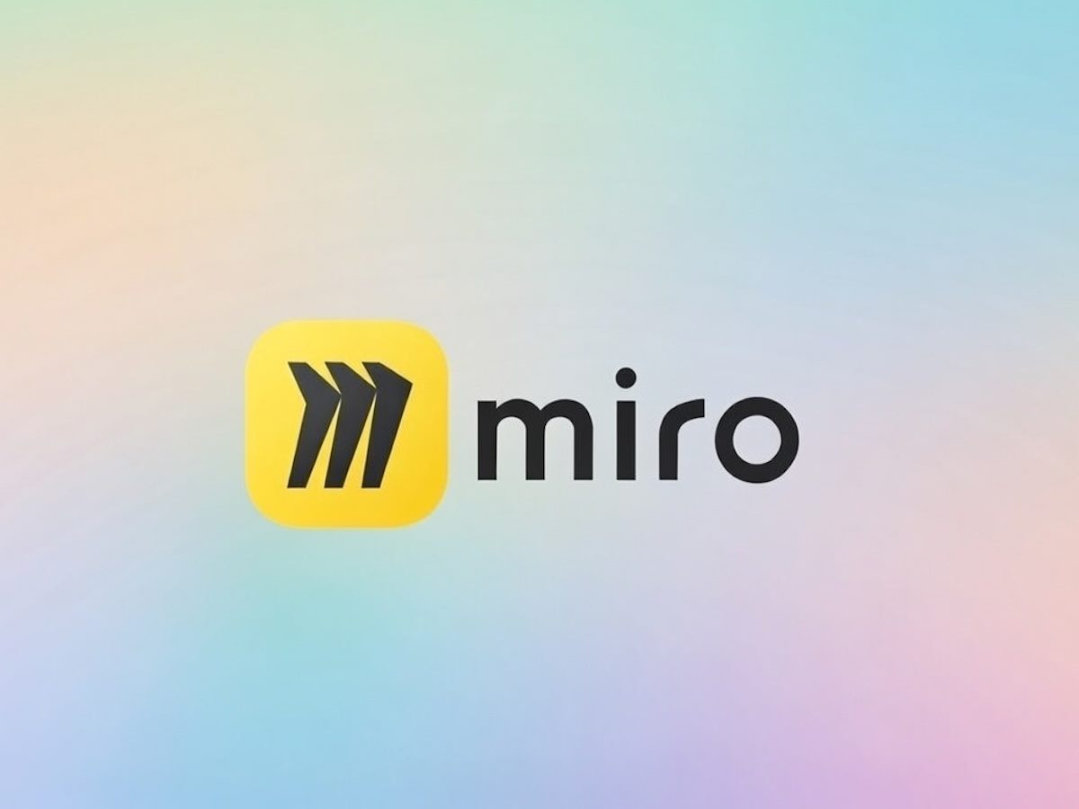 The Miro logo on a mullti-color background