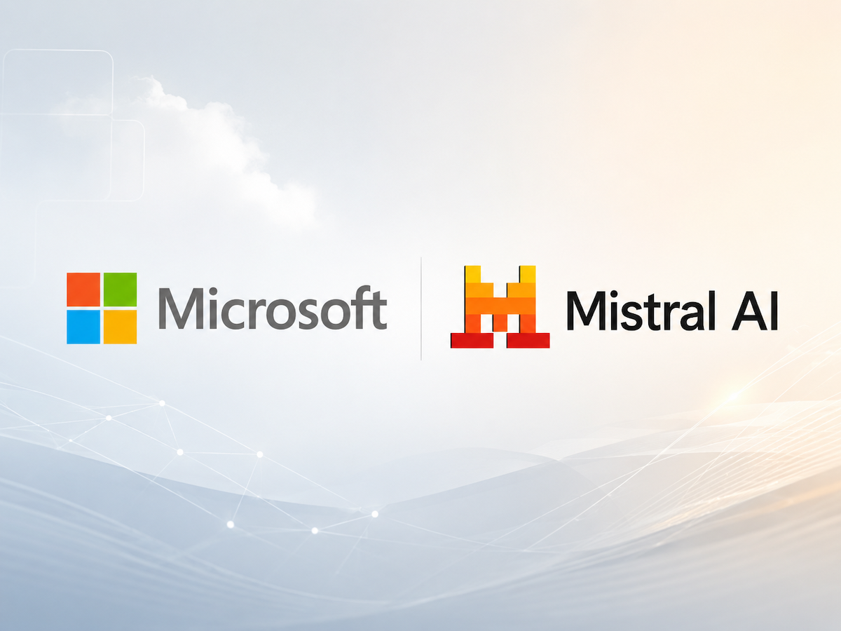 Microsoft and Mistral AI logos