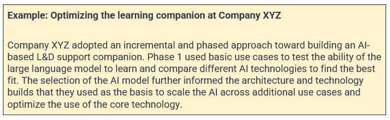 Optimizing the learning companion