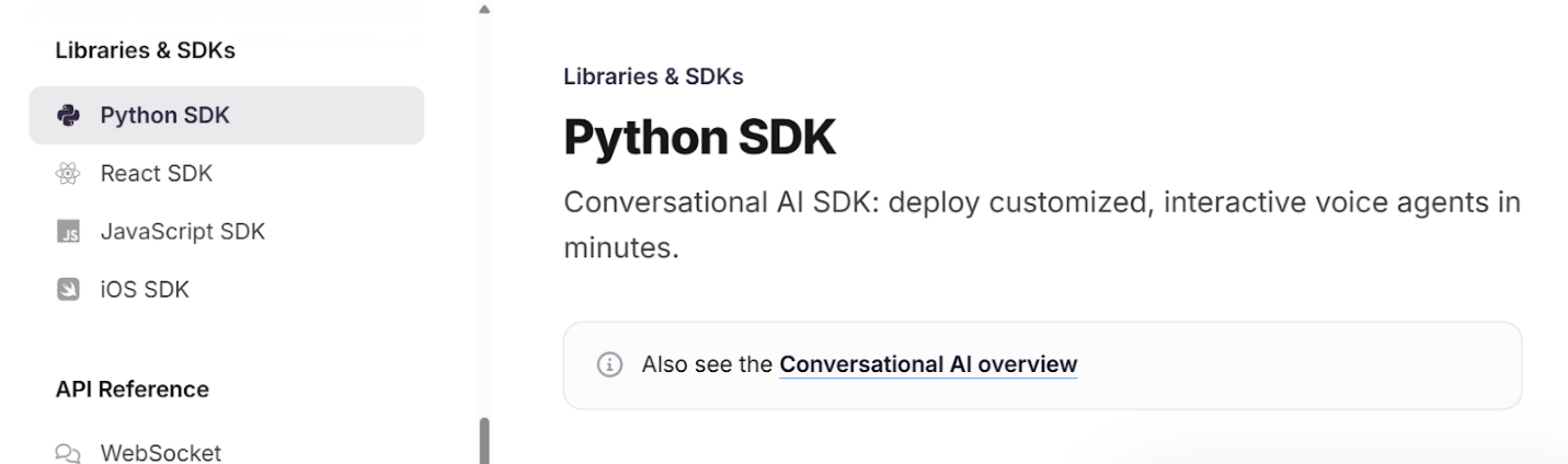 python sdk conversational ai