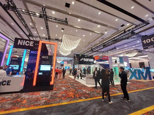 The showroom at Customer Contact Week in Las Vegas