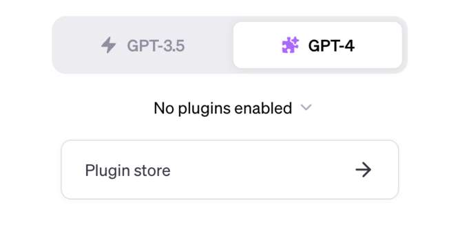 How to access ChatGPT plugins via the Plugin store.