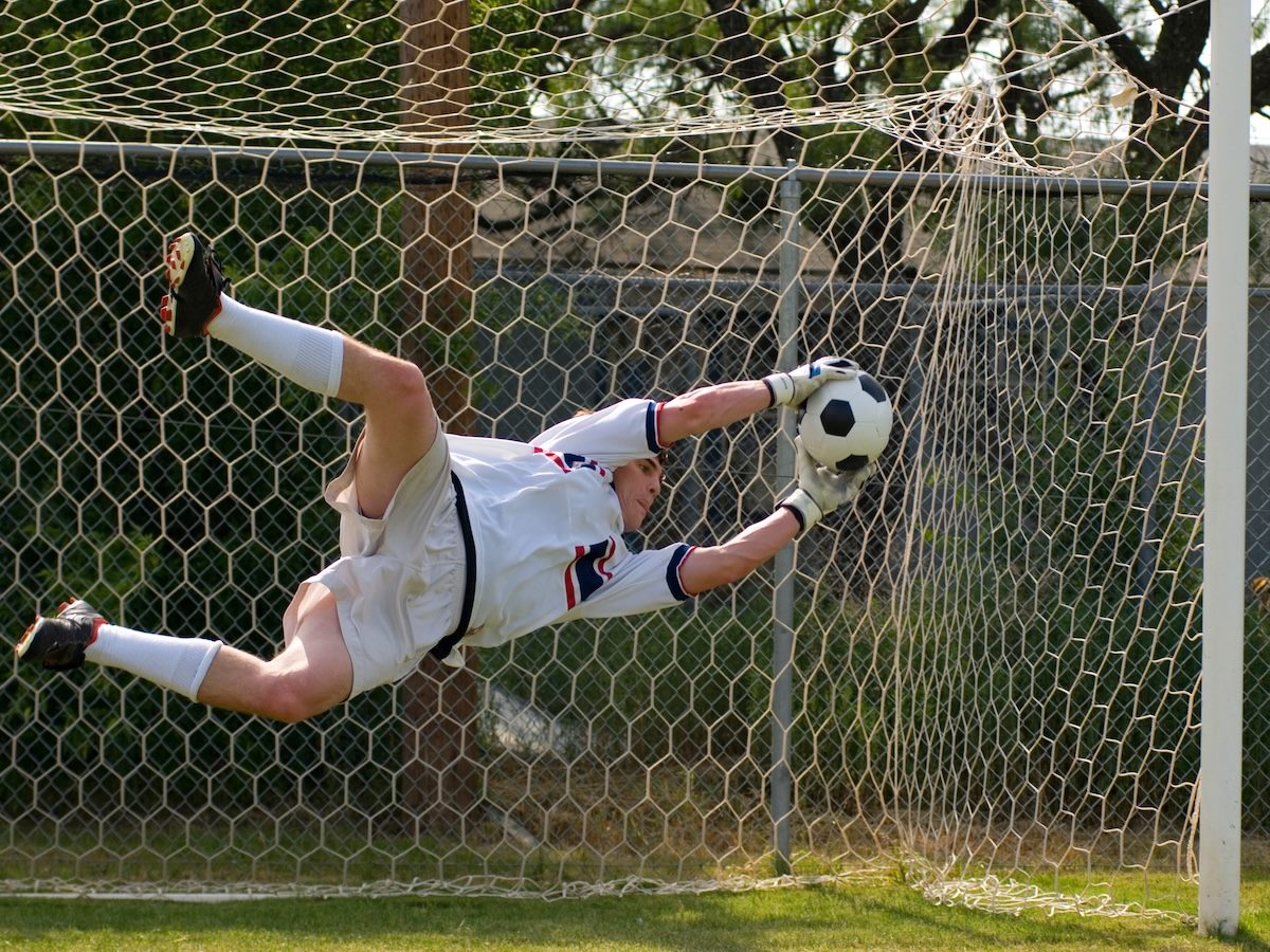 a soccer goalie
