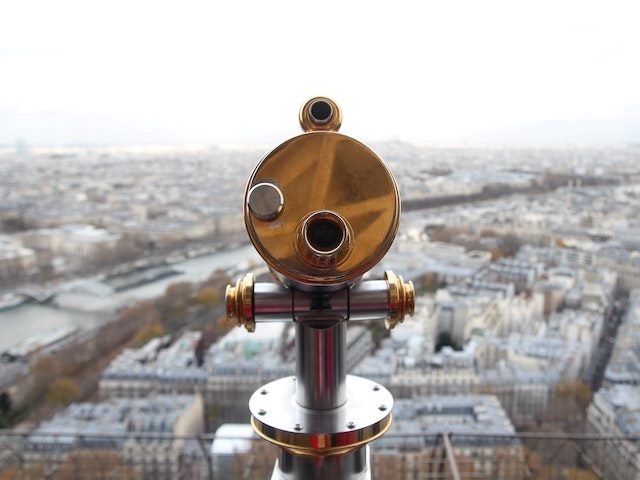 telescope looking out on Paris
