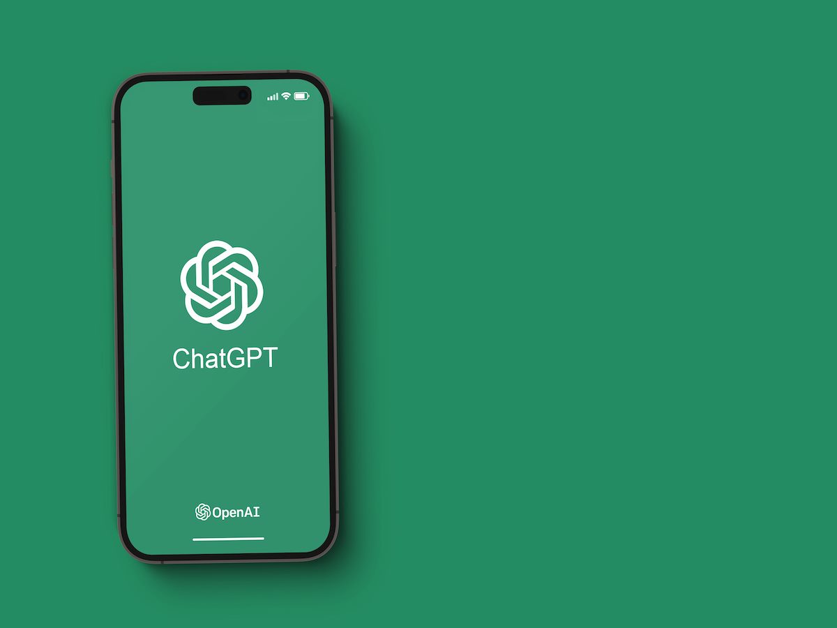 ChatGPT logo on a smartphone screen