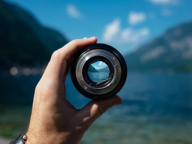 viewing the world through a camera lens