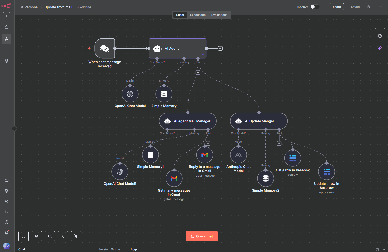 n8n's AI Agent Tool node