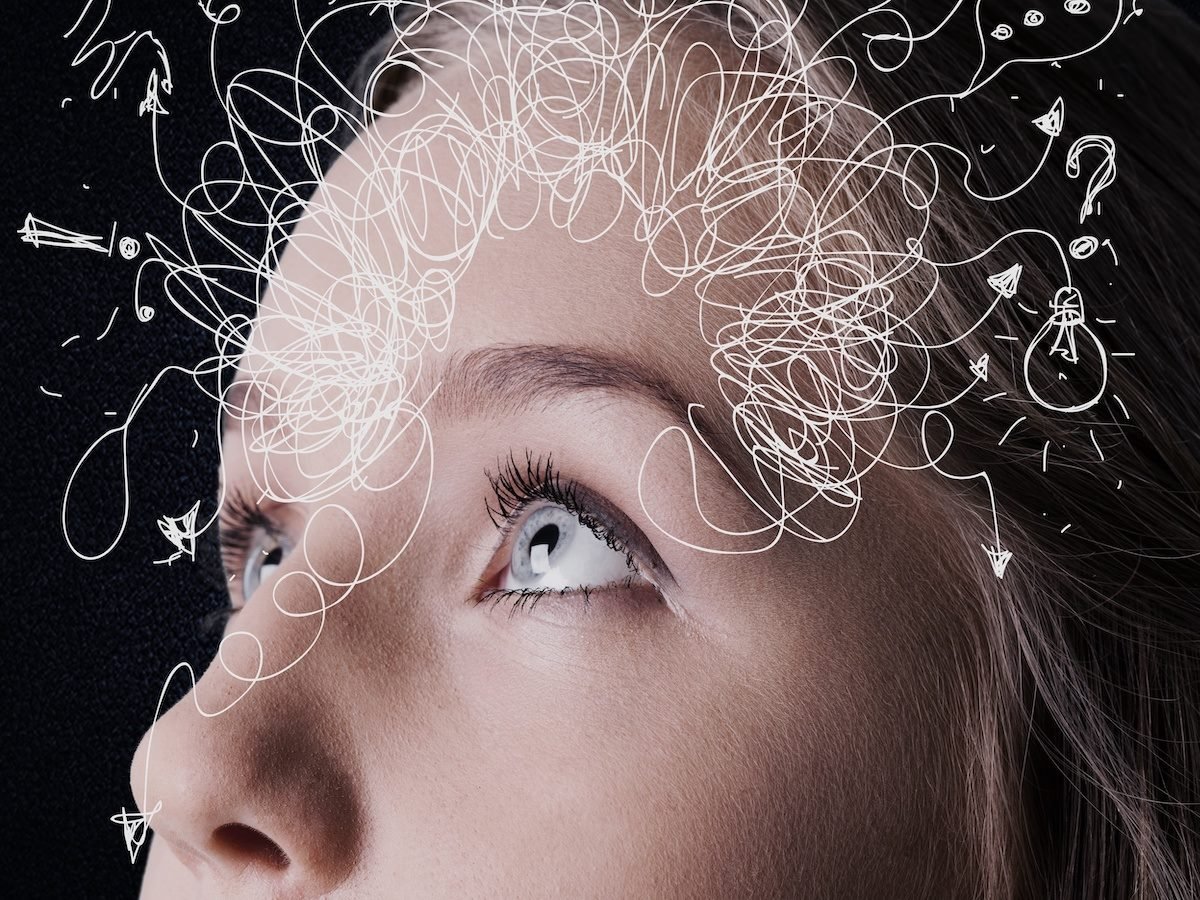 Young woman with worried stressed face