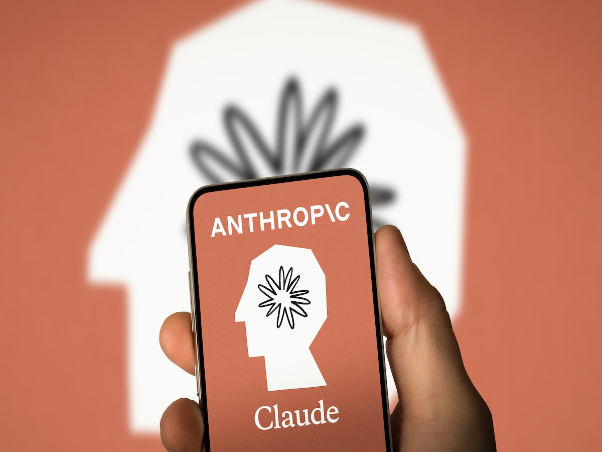 The Anthropic Claude logo on a smartphone 