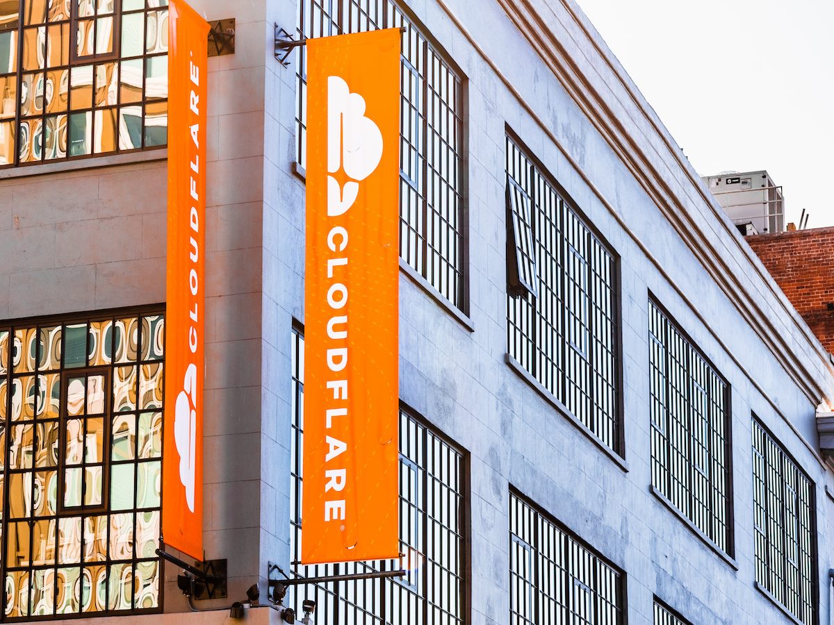 Exterior view of Cloudflare headquarters in San Francisco, California