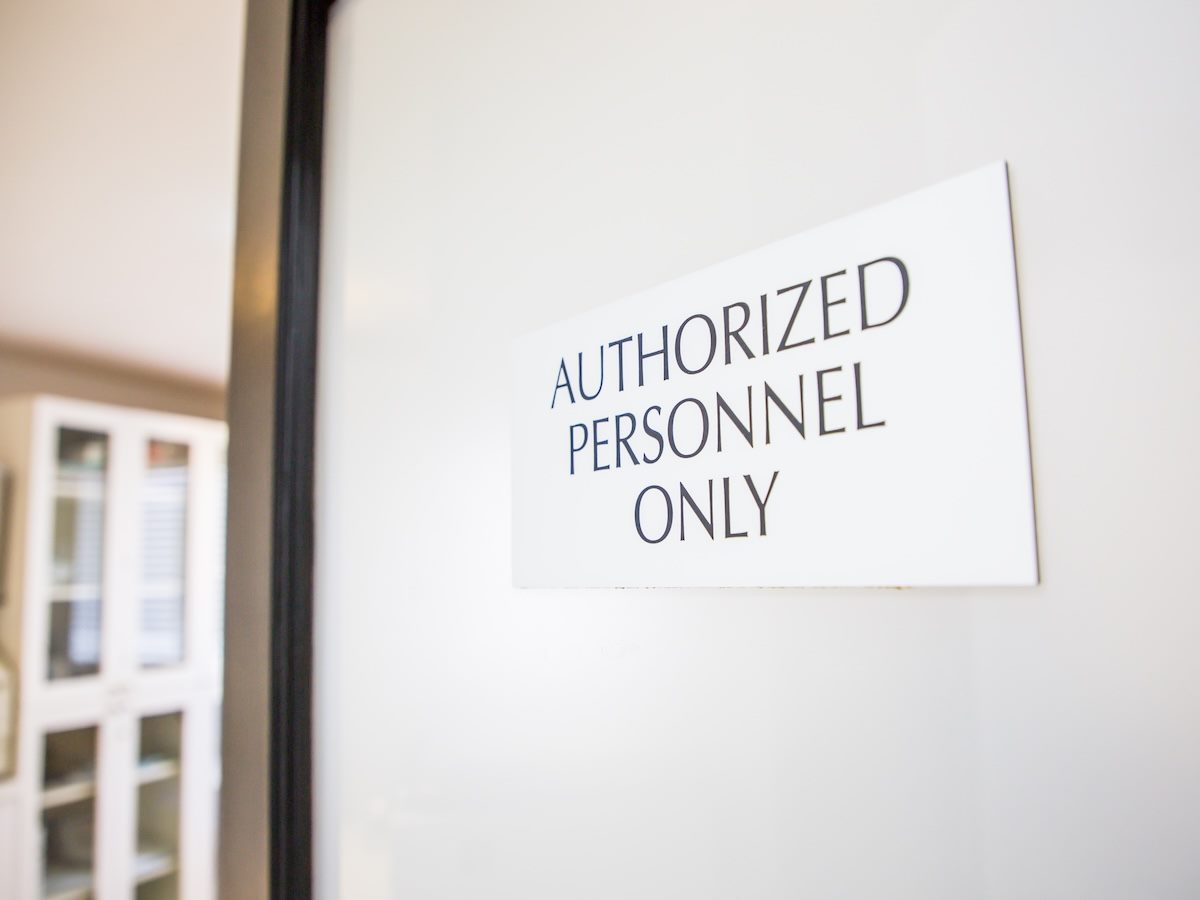 "Authorized Personnel Only" sign