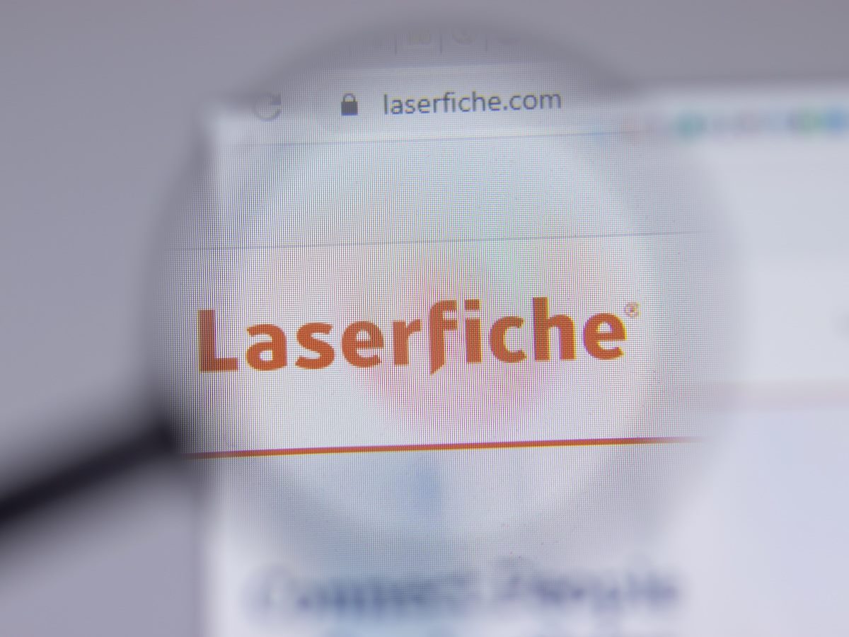 Laserfiche branding under a microscope