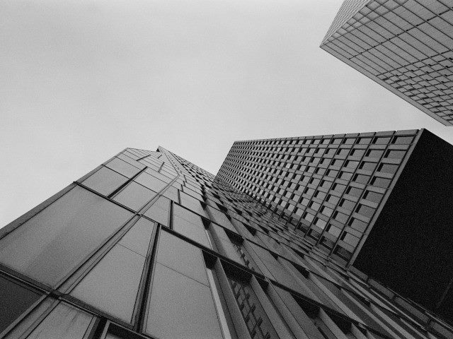 Several high-rise buildings in Frankfurt, Germany.