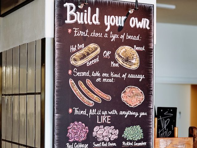 build your own sandwich menu selections