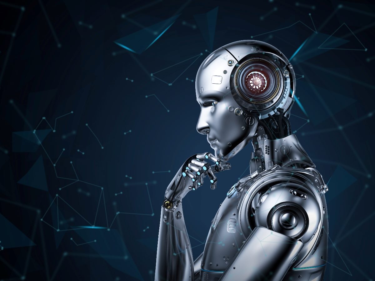 AI robot thinking