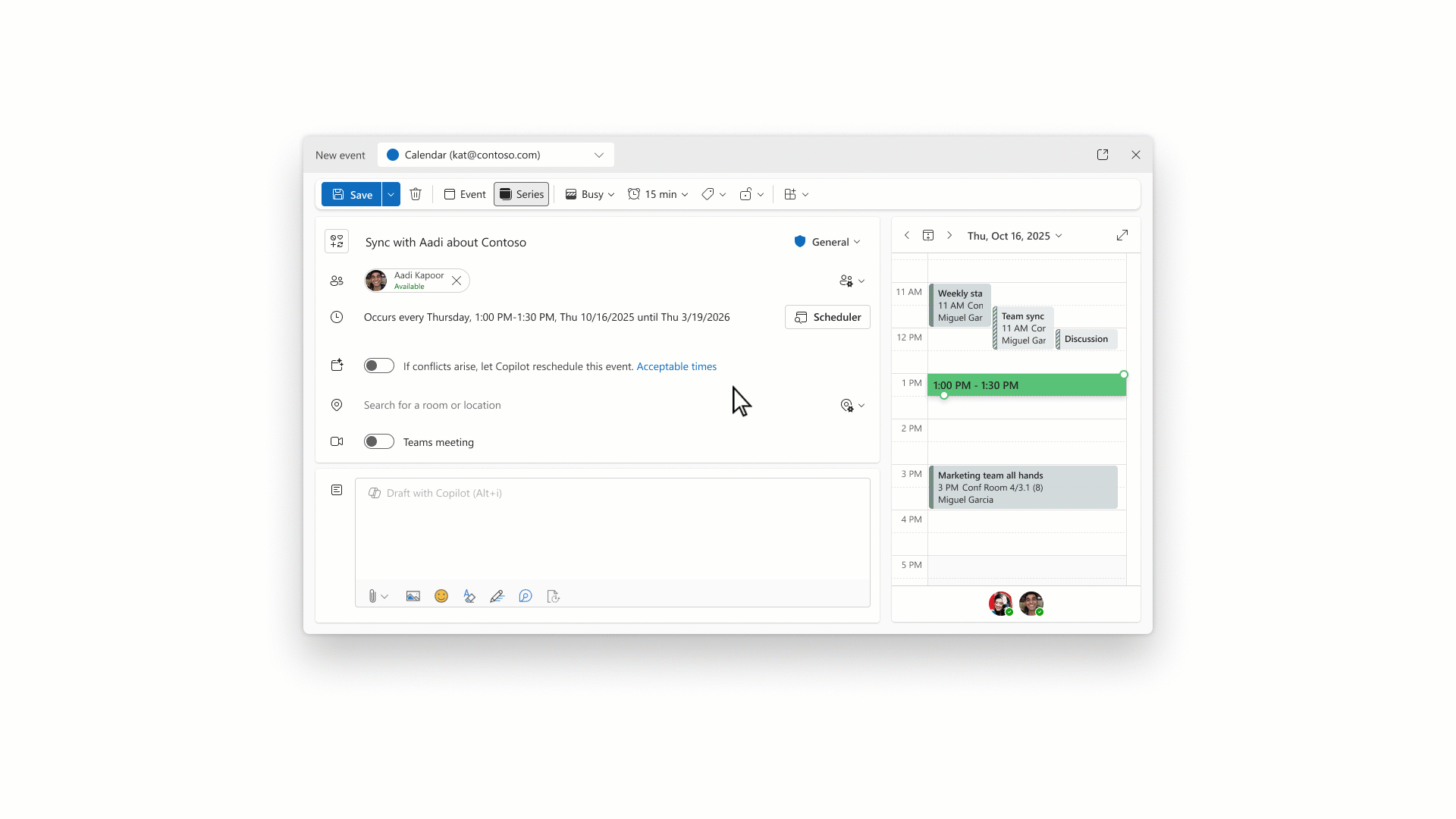 calendar enhancements in Outlook announced at Microsoft Ignite 2025