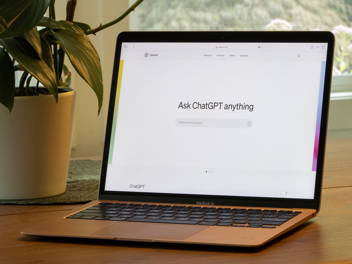 ChatGPT open on a laptop