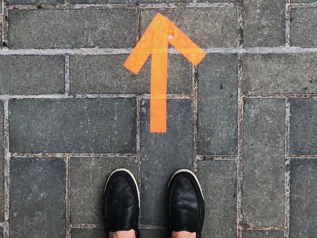 arrow pointing the way forward
