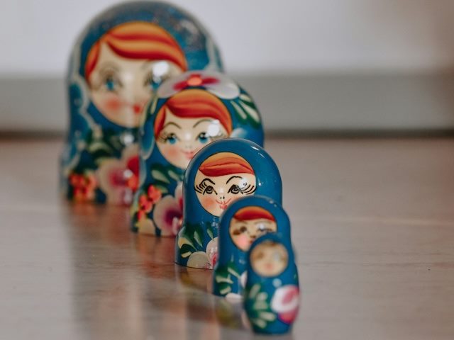 nesting dolls, in size order