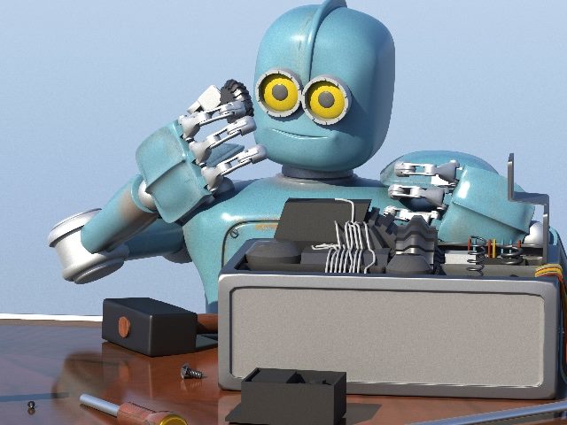 Digital robot using tools