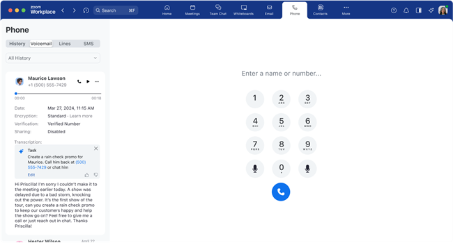Zoom Phone AI Companion Task Extraction
