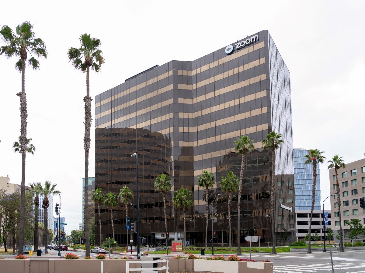 Zoom headquarters in San Jose, California. Zoom Video Communications, Inc is an American communications technology company.  