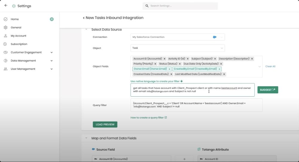 Totango New Tasks Page