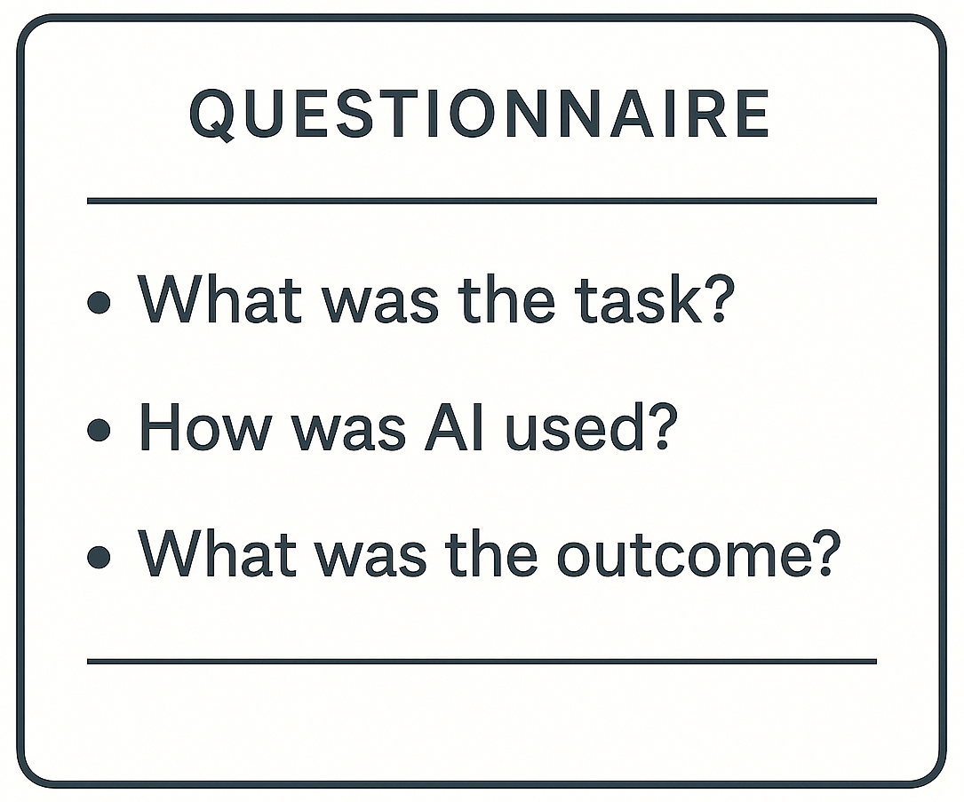 An AI use questionnaire