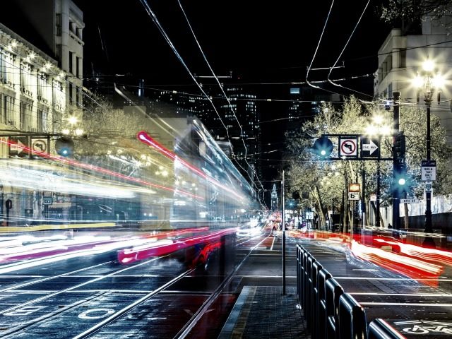 city street in motion