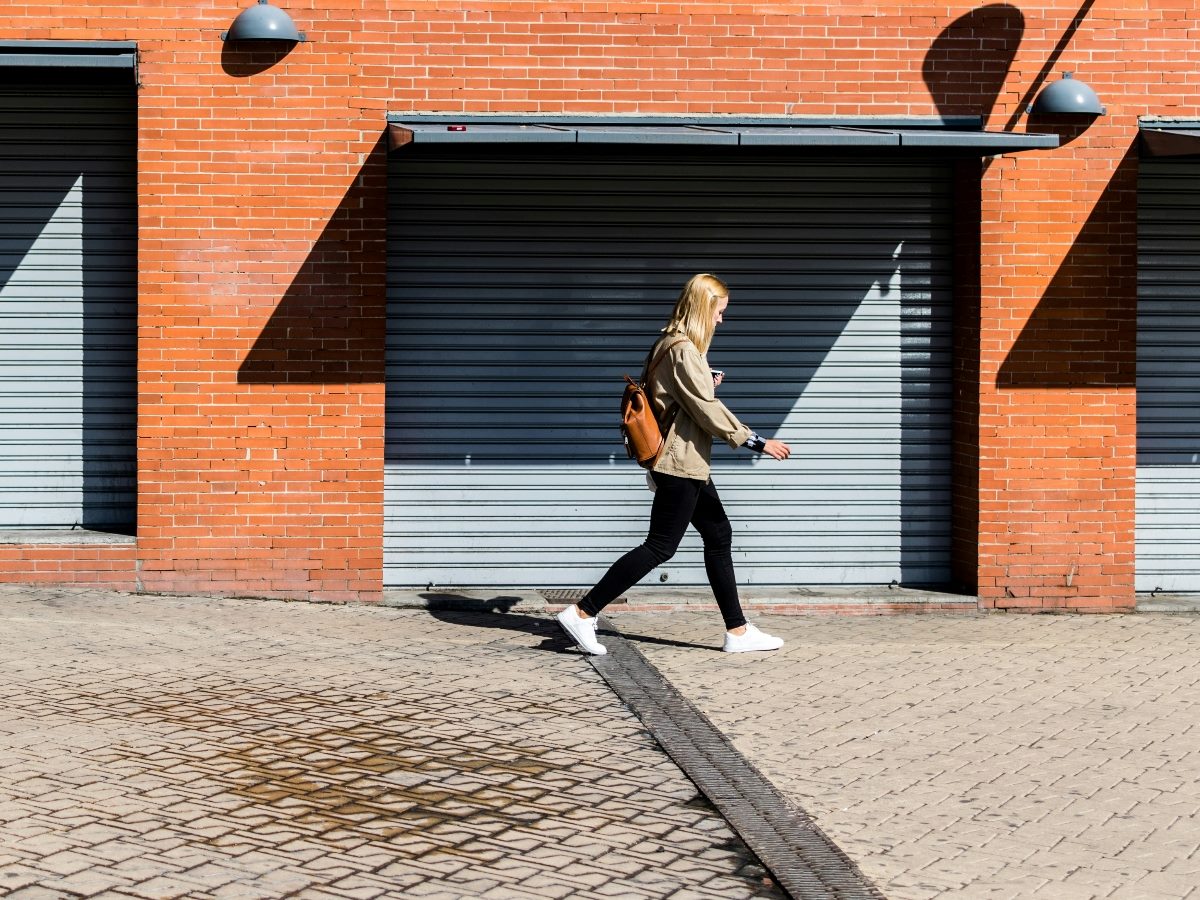 Woman walking.