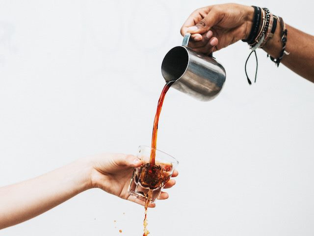 pour coffee