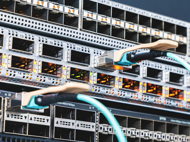 Wires in server ports.