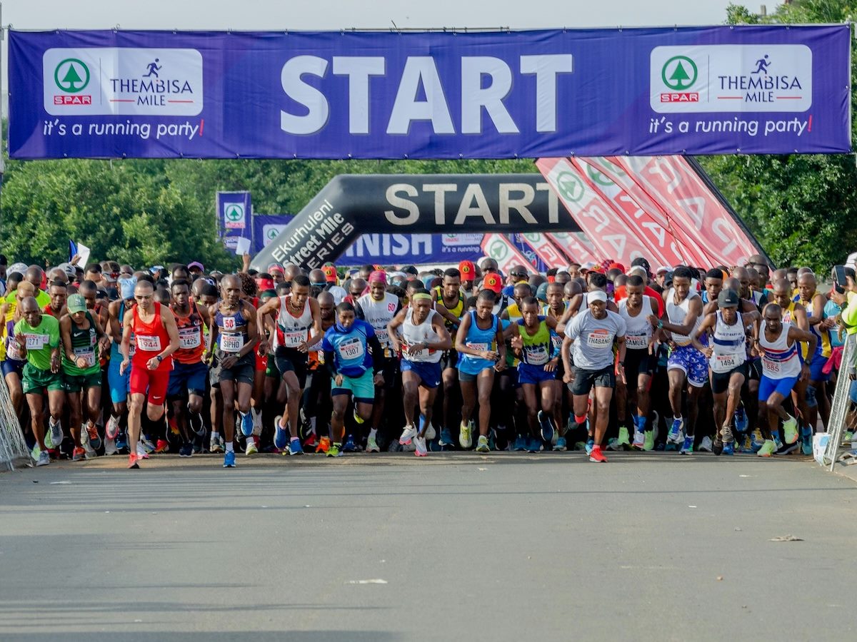 start of a very crowded race