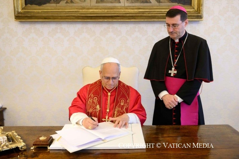 the Pope signed the encyclical on May 15, the 135th anniversary of the promulgation of Pope Leo XIII’s Rerum novarum